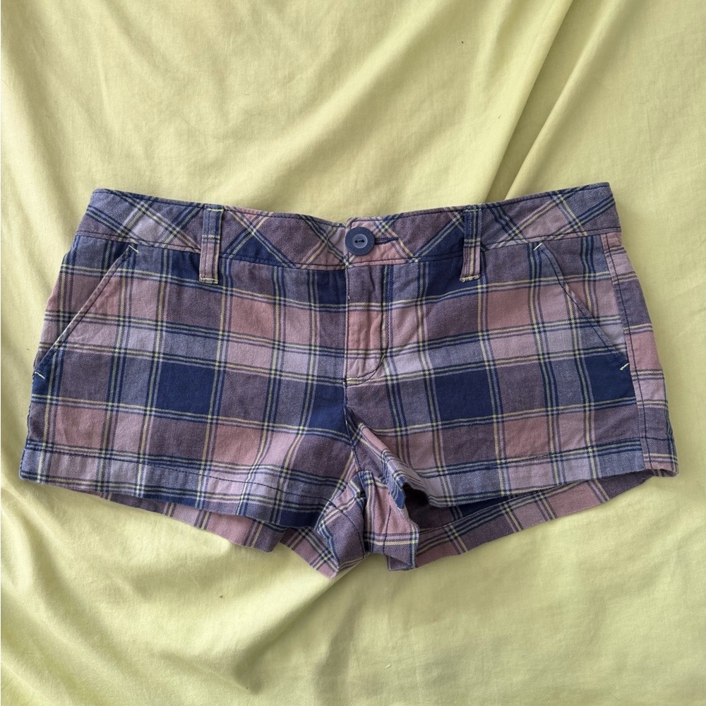Aeropostale Blue Plaid Women's Shorts